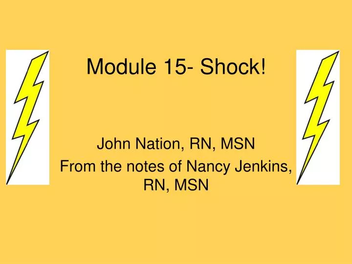 module 15 shock