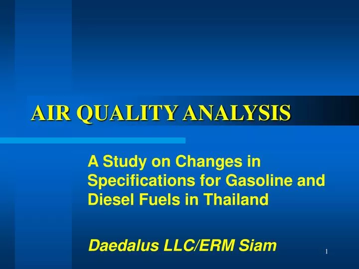 air quality analysis