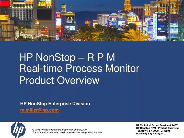hp nonstop r p m real time process monitor product overview