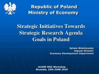 Republic of Poland Ministry of Economy