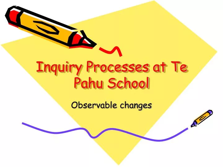 inquiry processes at te pahu school