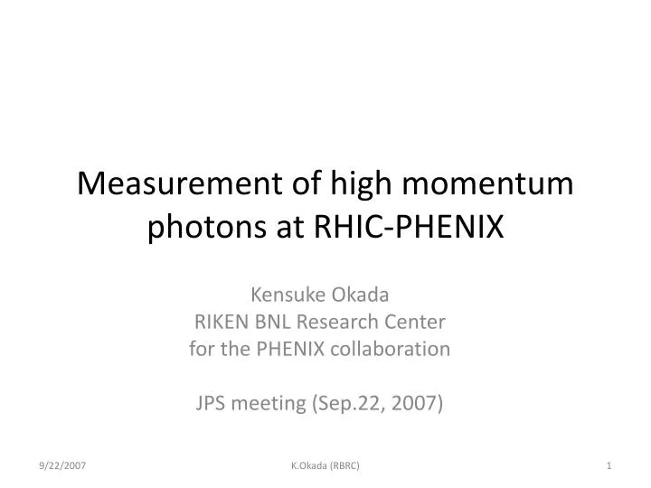 measurement of high momentum photons at rhic phenix