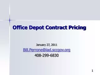 Office Depot Contract Pricing