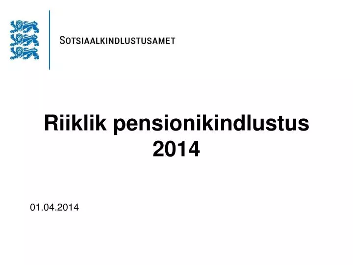 riiklik pensionikindlustus 2014