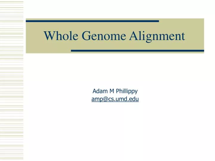 whole genome alignment