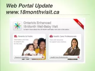 Web Portal Update 18monthvisit