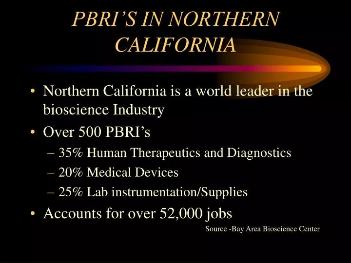 pbri s in northern california