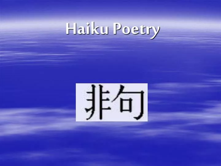 haiku poetry