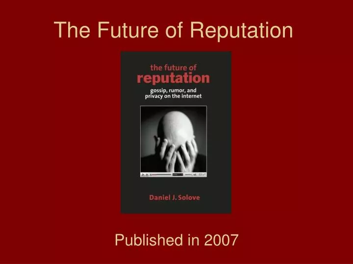 the future of reputation
