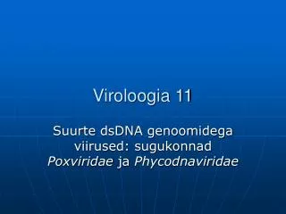 viroloogia 11