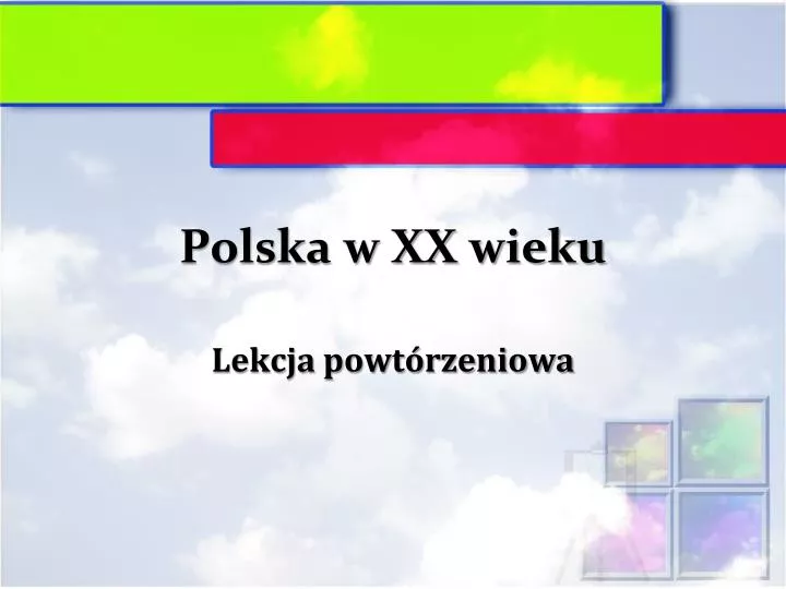 polska w xx wieku