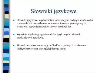 s owniki j zykowe