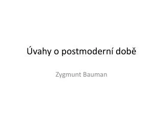 vahy o postmodern dob