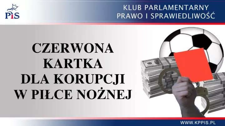 czerwona kartka dla korupcji w pi ce no nej