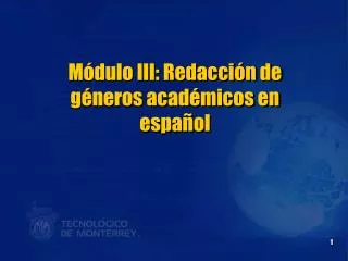 m dulo iii redacci n de g neros acad micos en espa ol
