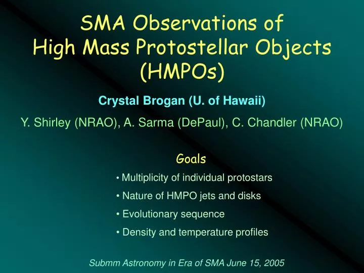 sma observations of high mass protostellar objects hmpos