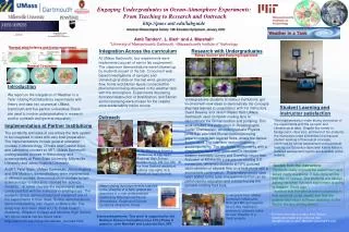 Engaging Undergraduates in Ocean-Atmosphere Experiments: From Teaching to Research and Outreach