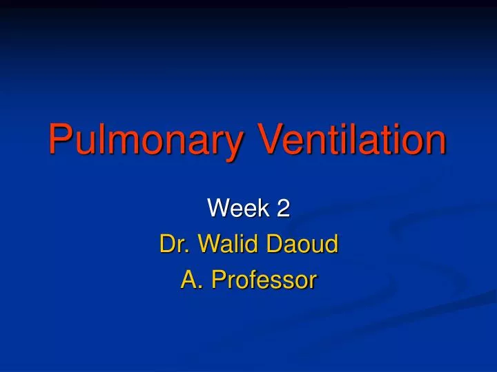 pulmonary ventilation