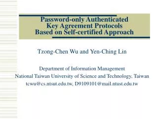 Password-only Authenticated Key Agreement Protocols Based on Self-certified Approach