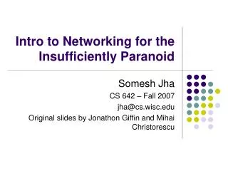 Intro to Networking for the Insufficiently Paranoid