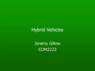 Hybrid Vehicles