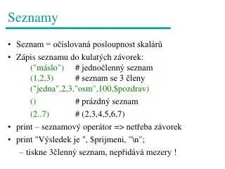 seznamy