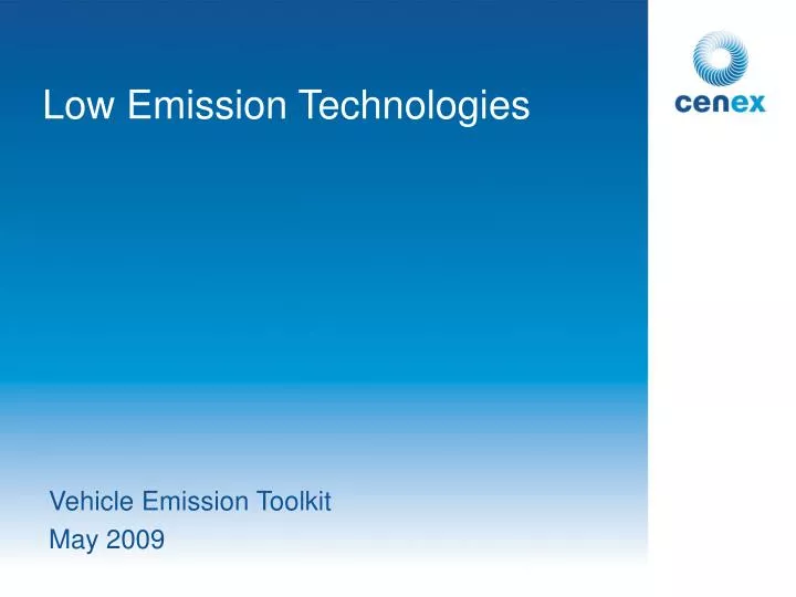 low emission technologies