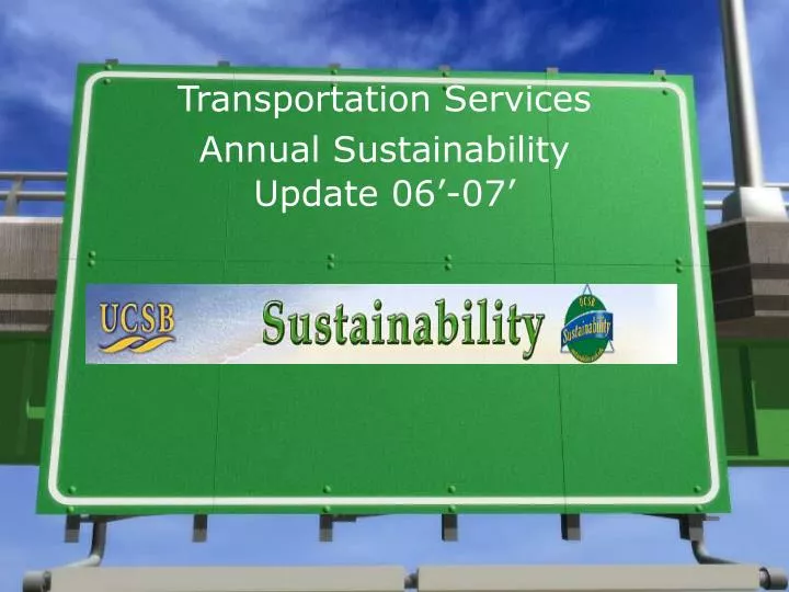 transportation services annual sustainability update 06 07