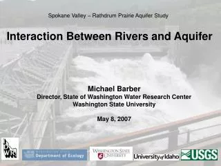 Interaction Between Rivers and Aquifer