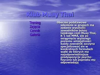klub muay thai