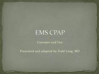 EMS CPAP