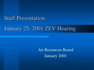 Air Resources Board January 2001