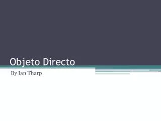 objeto directo