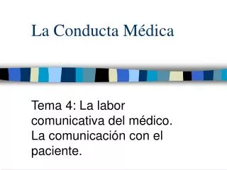 la conducta m dica