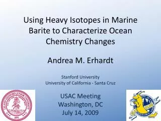 Using Heavy Isotopes in Marine Barite to Characterize Ocean Chemistry Changes
