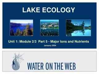 LAKE ECOLOGY