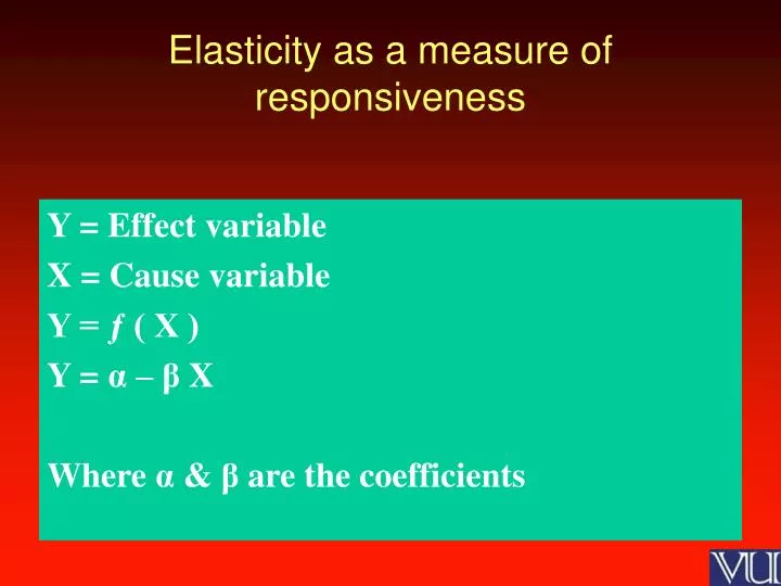elasticity as a measure of responsiveness