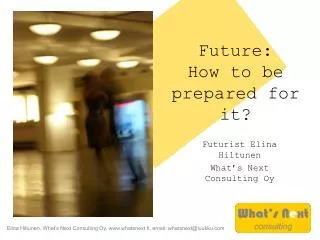 future how to be prepared for it