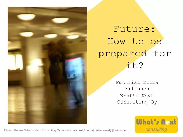 future how to be prepared for it