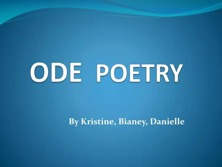 ode poetry