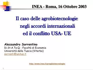 inea roma 16 ottobre 2003
