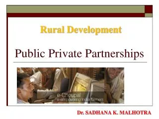 Public Private Partnerships