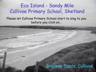 Eco Island - Sandy Mile Cullivoe Primary School, Shetland
