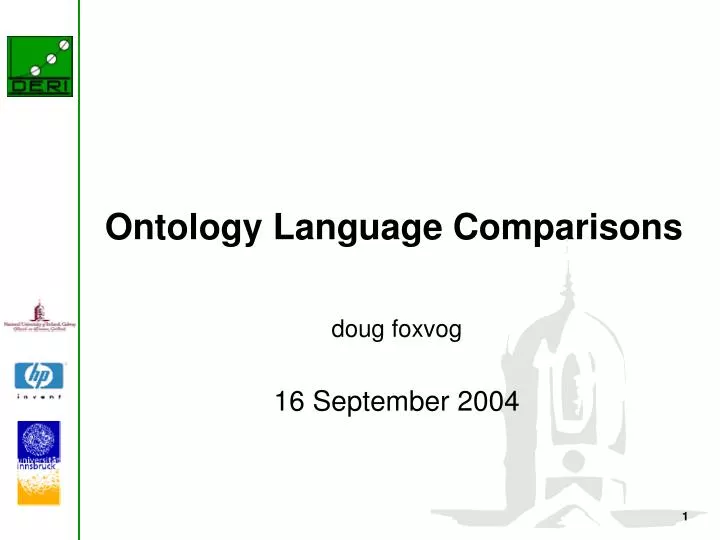 ontology language comparisons