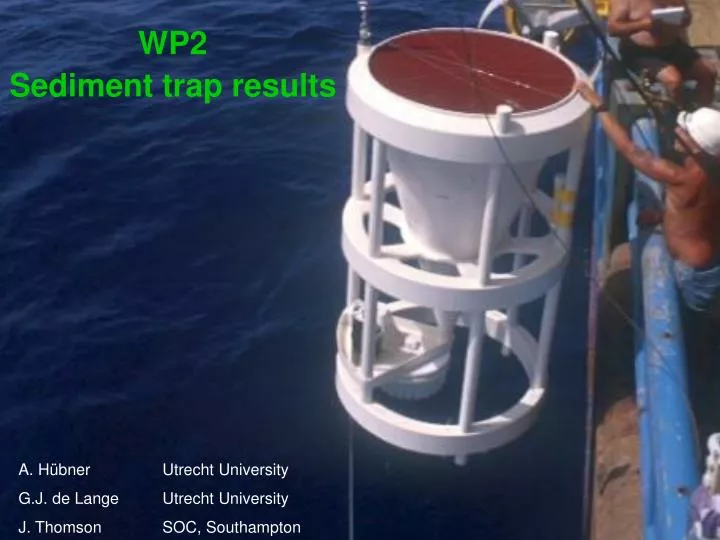 wp2 sediment trap results