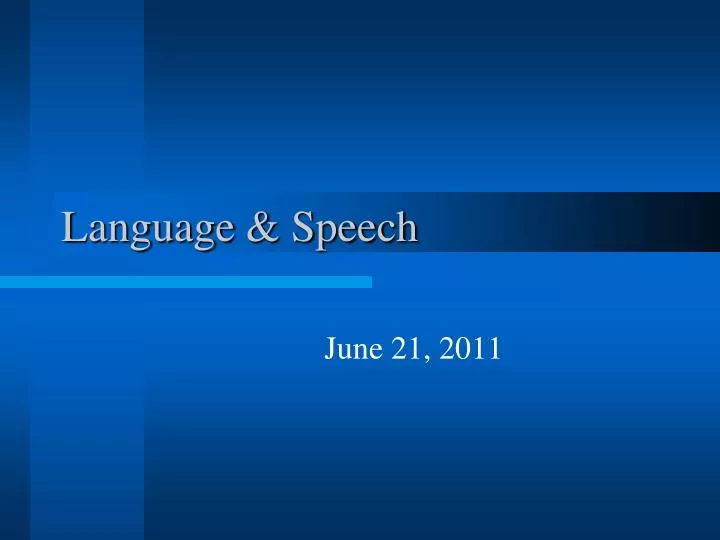 language speech