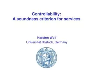 Controllability: A soundness criterion for services