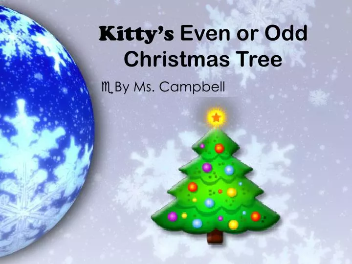 kitty s even or odd christmas tree