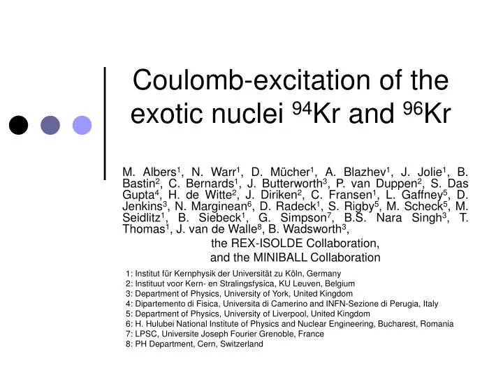 coulomb excitation of the exotic nuclei 94 kr and 96 kr