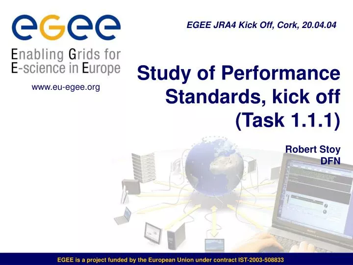 study of performance standards kick off task 1 1 1 robert stoy dfn